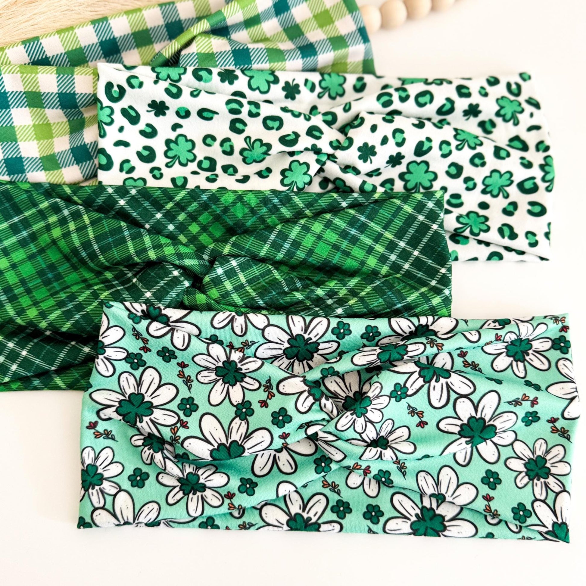 St. Patrick's Day Headband: Shamrock Twist Hair Accessory Headband Studio