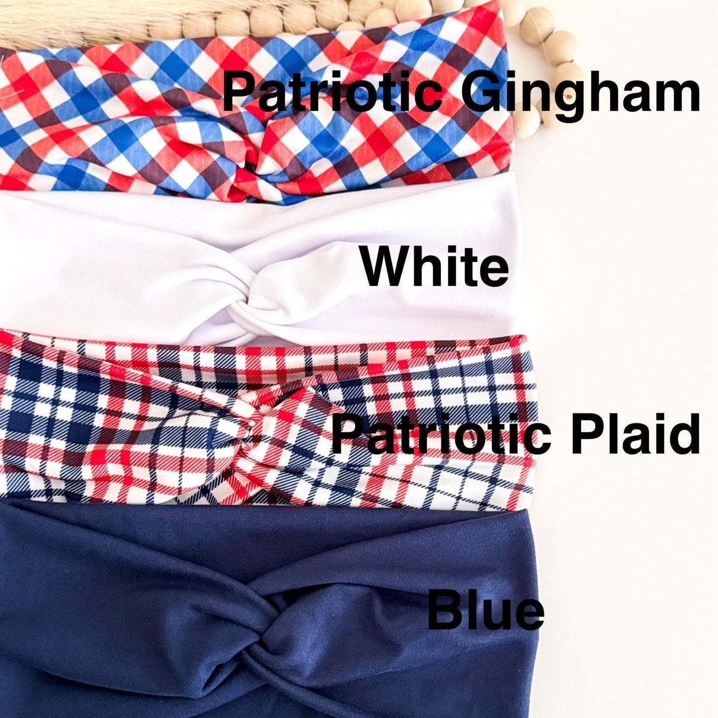 4th July Headband: Red White Blue Patriotic Hair Accessory