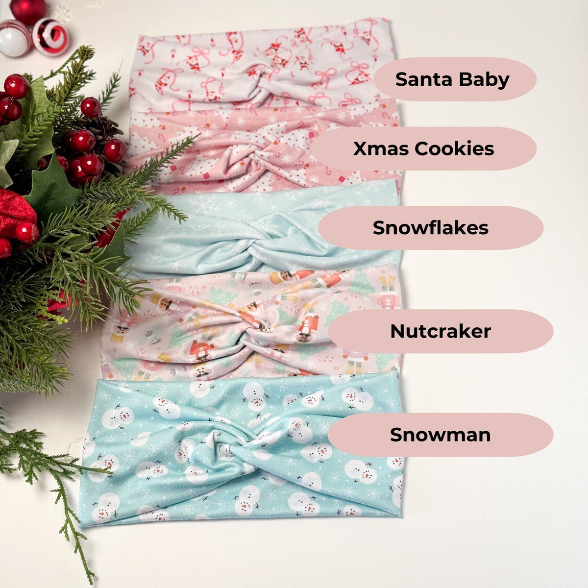 Christmas Twist Headband – Festive Holiday Headband for Nurses & Women