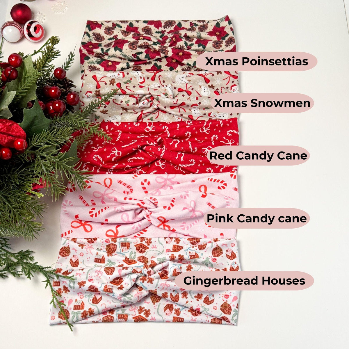 Christmas Twist Headband – Festive Holiday Headband for Nurses & Women