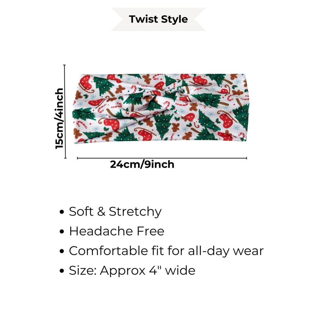 Christmas Twist Headband – Festive Holiday Headband for Nurses & Women