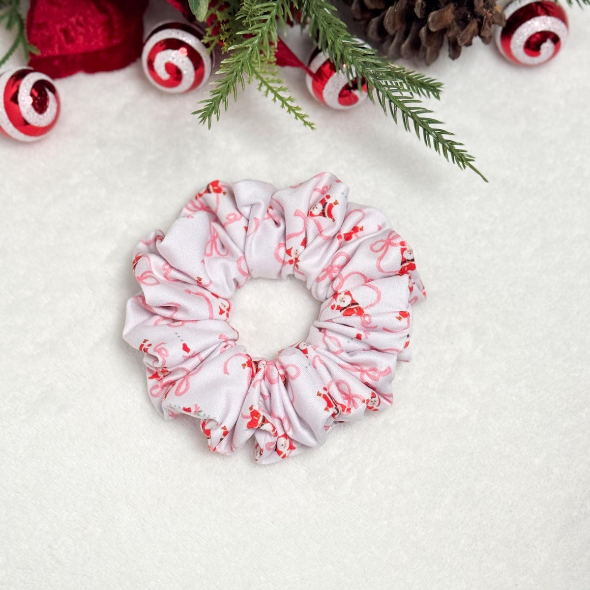 Handmade Christmas Scrunchie | Holiday Hair Accessory | Soft Stretchy DBP | Stocking Stuffer Gift | Festive Scrunchie for Nurses & Teachers Headband Studio
