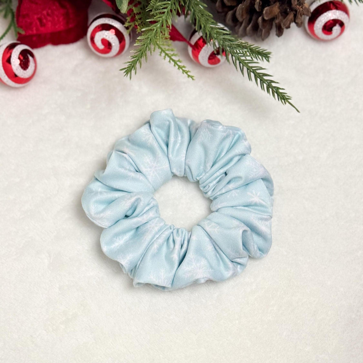 Handmade Christmas Scrunchie | Holiday Hair Accessory | Soft Stretchy DBP | Stocking Stuffer Gift | Festive Scrunchie for Nurses & Teachers Headband Studio