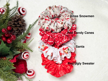 Handmade Christmas Scrunchie | Holiday Hair Accessory | Soft Stretchy DBP | Stocking Stuffer Gift | Festive Scrunchie for Nurses & Teachers Headband Studio