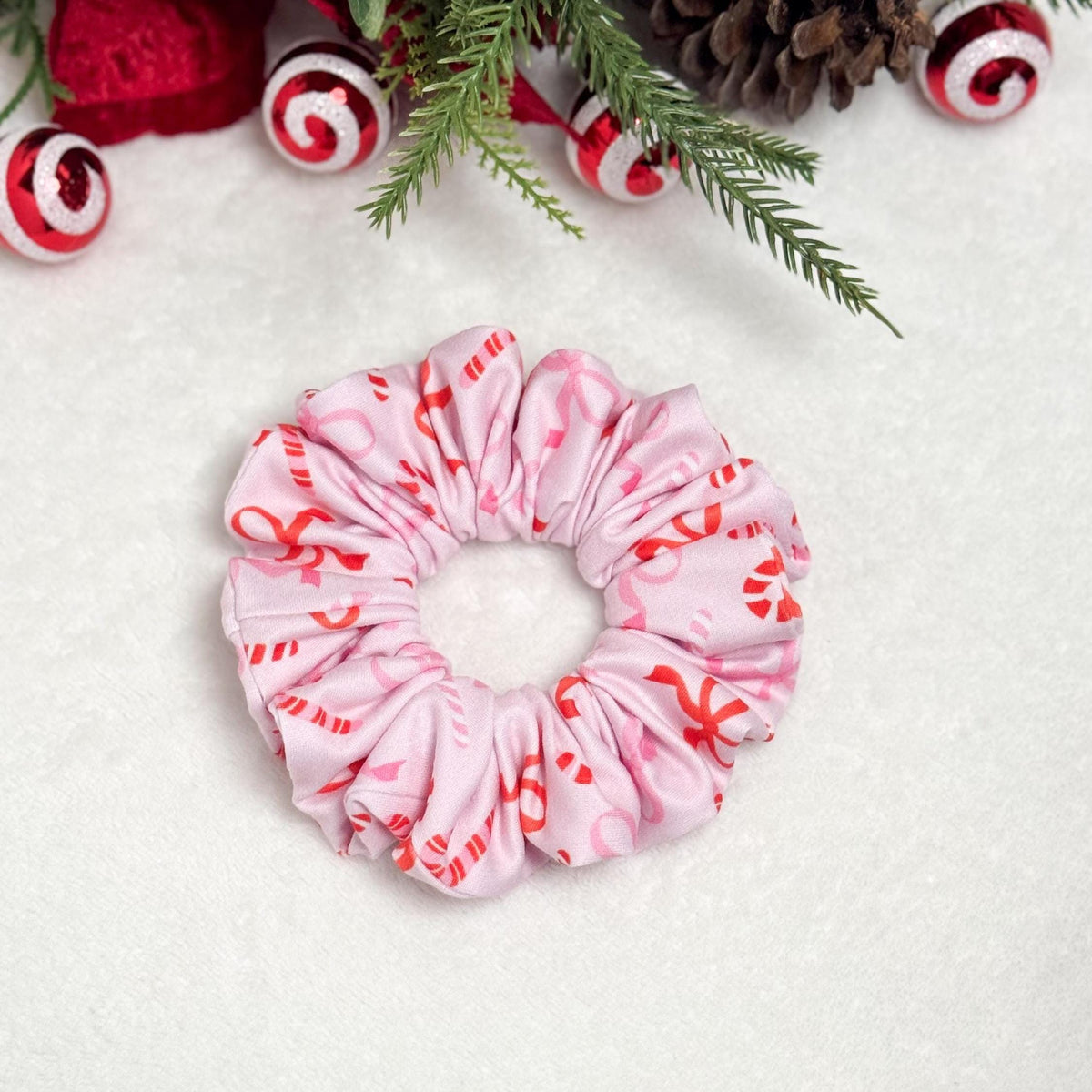 Handmade Christmas Scrunchie | Holiday Hair Accessory | Soft Stretchy DBP | Stocking Stuffer Gift | Festive Scrunchie for Nurses & Teachers Headband Studio