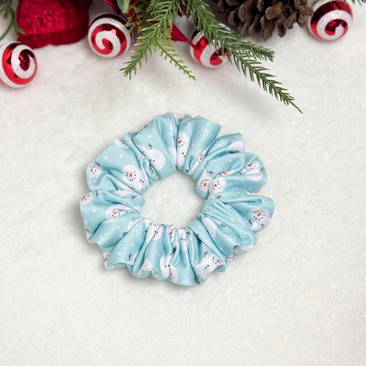 Handmade Christmas Scrunchie | Holiday Hair Accessory | Soft Stretchy DBP | Stocking Stuffer Gift | Festive Scrunchie for Nurses & Teachers Headband Studio