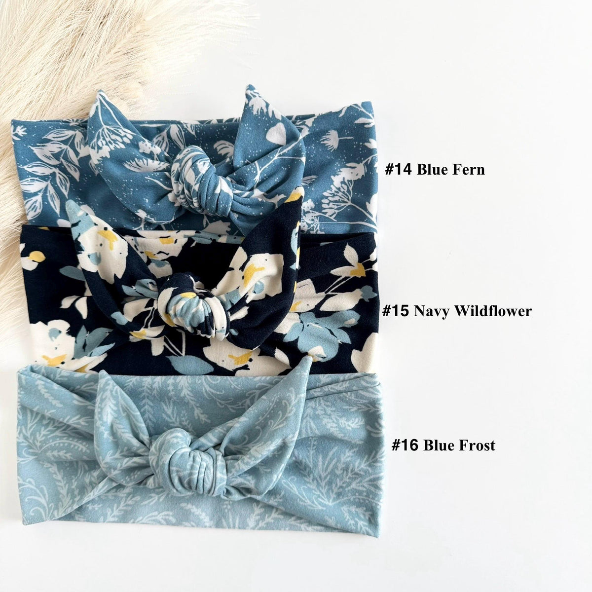 Floral Adjustable Tie Headbands for Women – Handmade Soft Stretch Hair Accessories