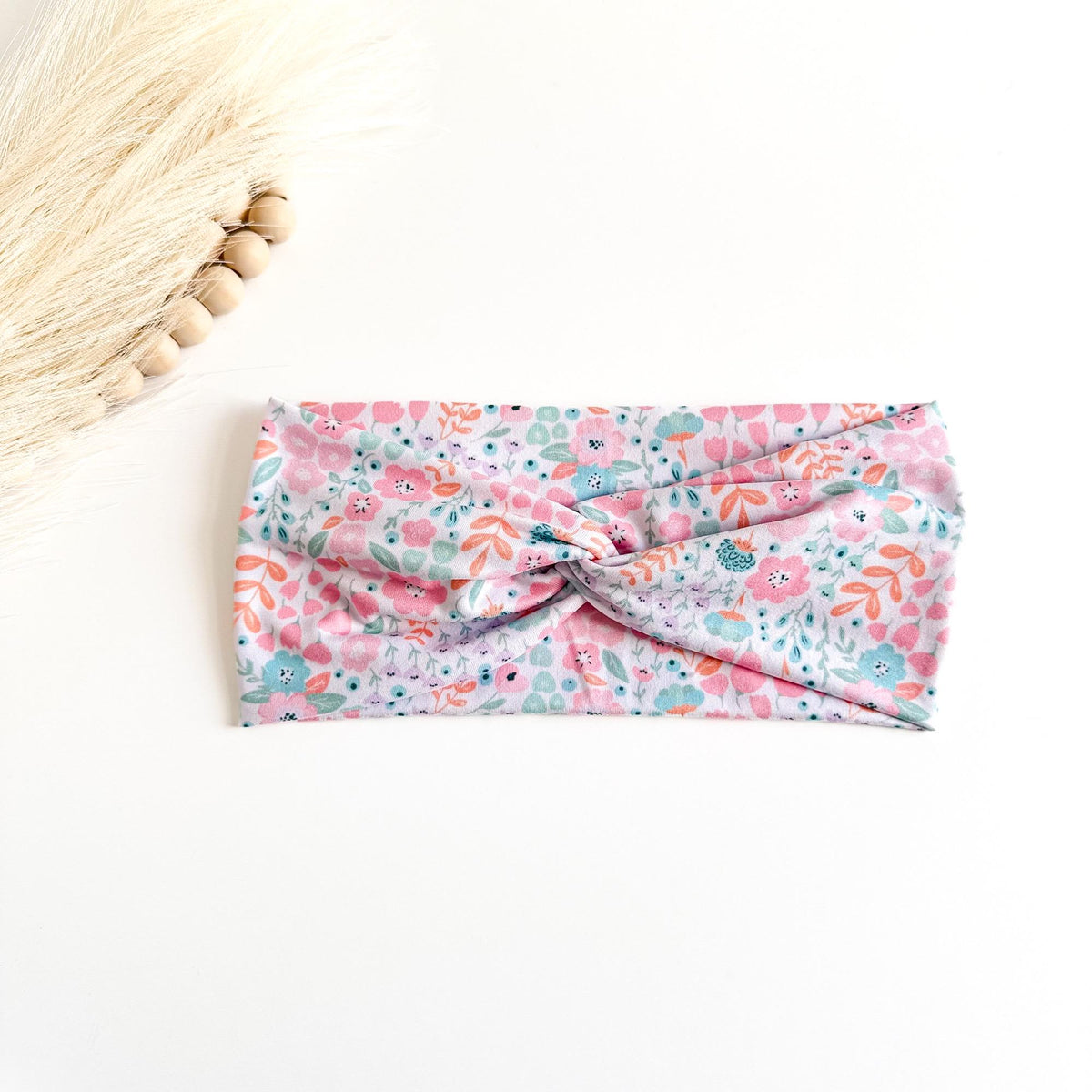 Floral Twist Headbands for Women – Handmade Soft Stretch Cottagecore Headbands