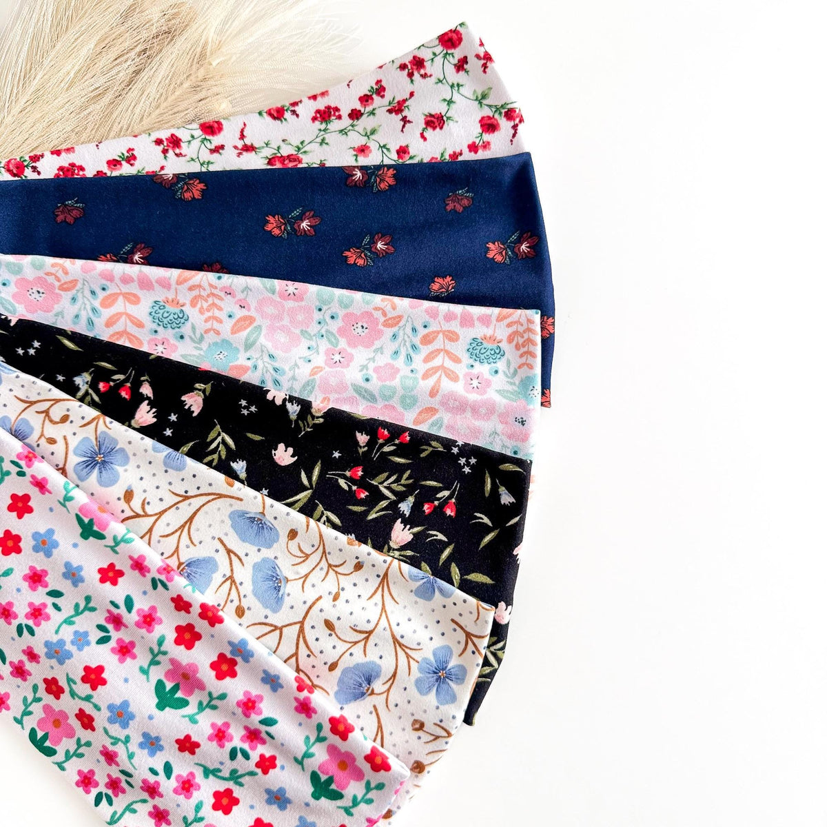 Floral Twist Headbands for Women – Handmade Soft Stretch Cottagecore Headbands