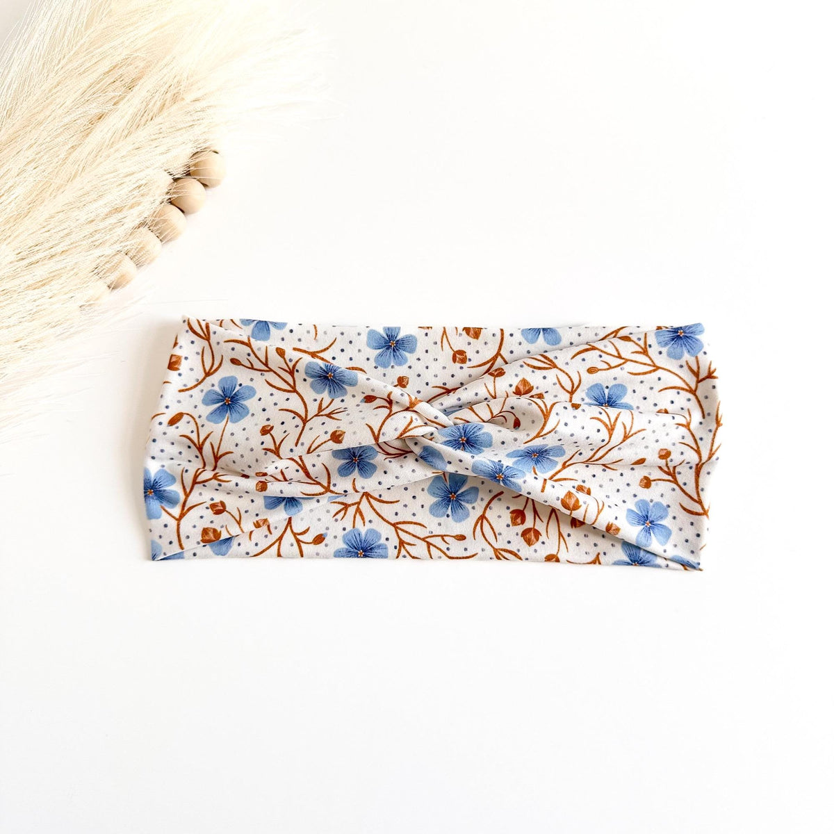 Floral Twist Headbands for Women – Handmade Soft Stretch Cottagecore Headbands