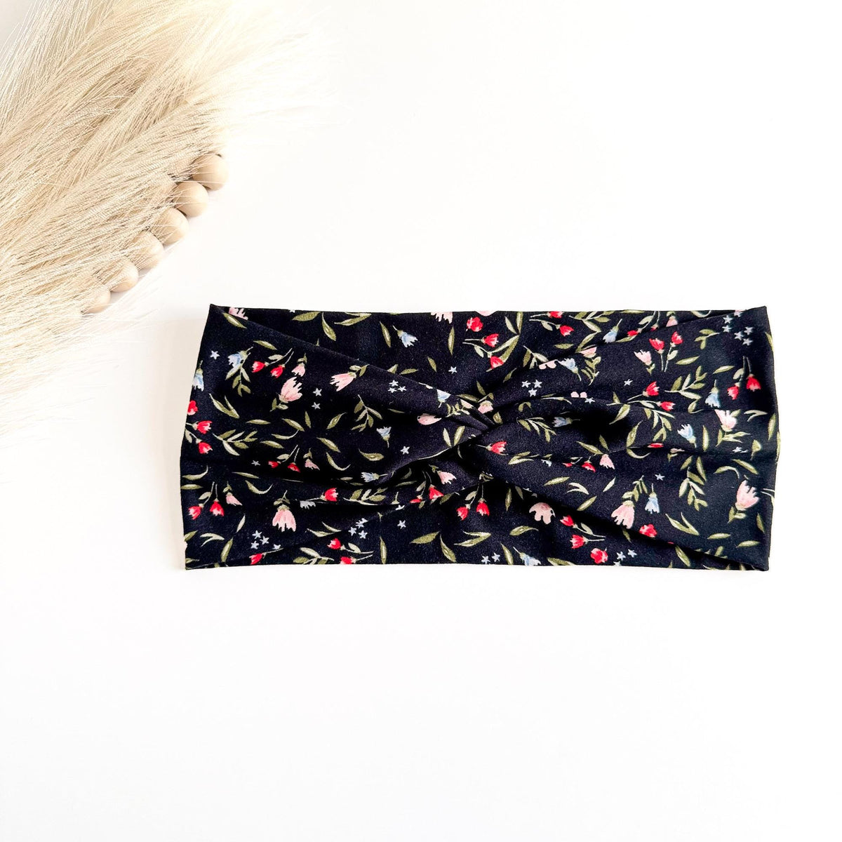 Floral Twist Headbands for Women – Handmade Soft Stretch Cottagecore Headbands