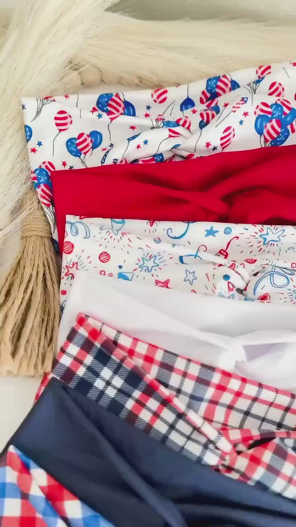 4th July Headband: Red White Blue Patriotic Hair Accessory