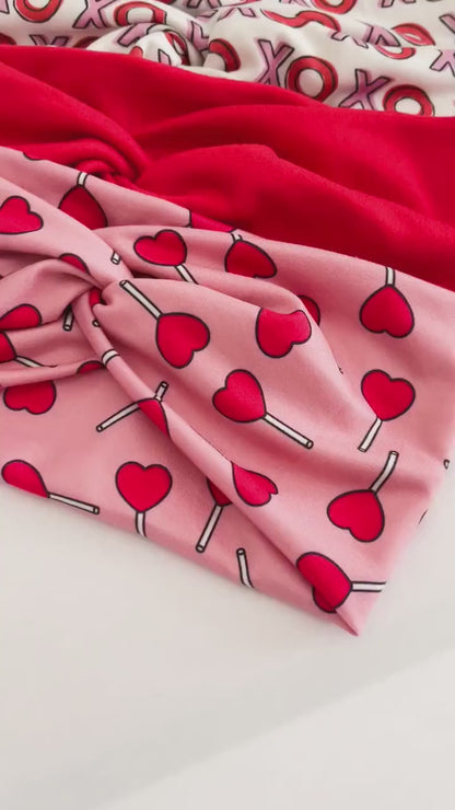 Valentine's Day Twist Headband: Handmade Knotted Stretchy Headband