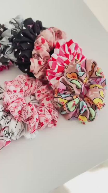 Handmade Valentine's Day Scrunchies: Nurse Hair Accessories